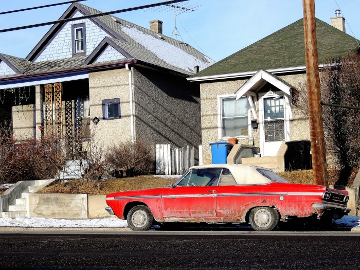 driving along an older street...