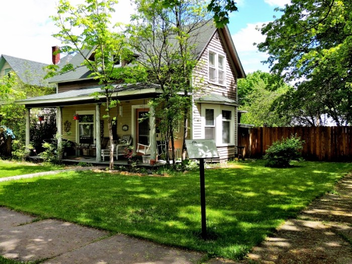 Historic houses line the streets