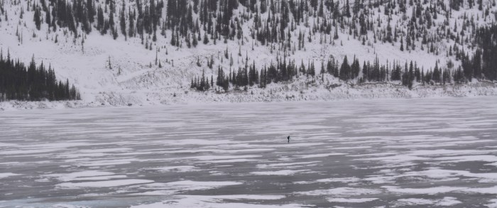 Skating on the lake...