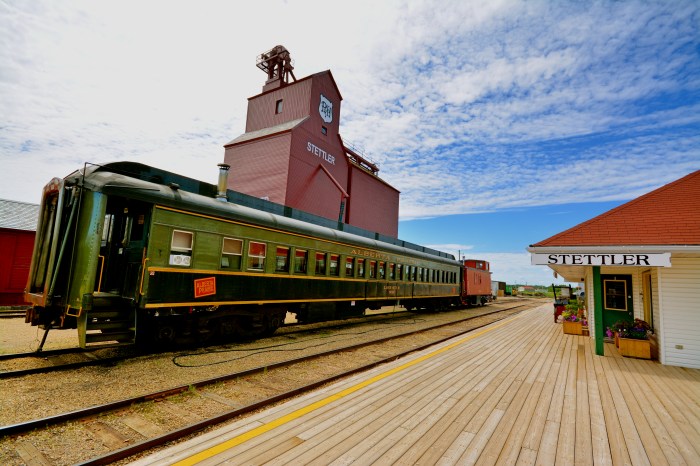 Waiting to ride the rails in Stettler, Alberta